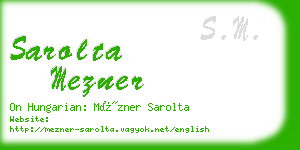 sarolta mezner business card